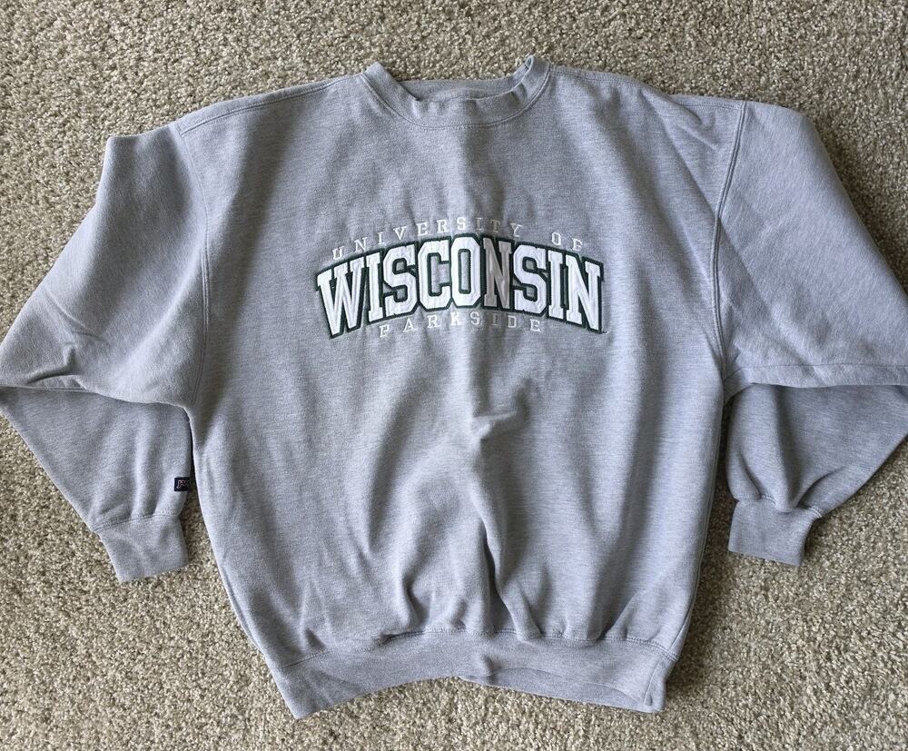 Vintage 90s Jansport University of Wisconsin Parkside Crewneck Sweatshirt, Sz XL